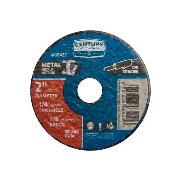 Century Drill & Tool Century Drill 0 Grinding Wheel 3Pak 2" x 3/8" Aluminum Oxide 8422 - main